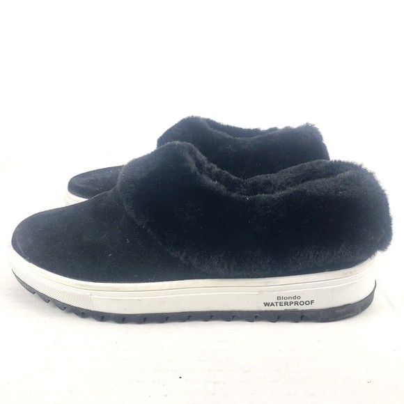 BLONDO Women Suri Waterproof Slip-on Sneaker In Black Suede 7.5 M - Picture 2 of 15